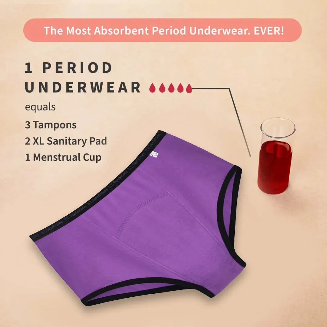 Period Underwear (Lilac) Starter Pack and 2 pack Flow Lock Cloth Pads