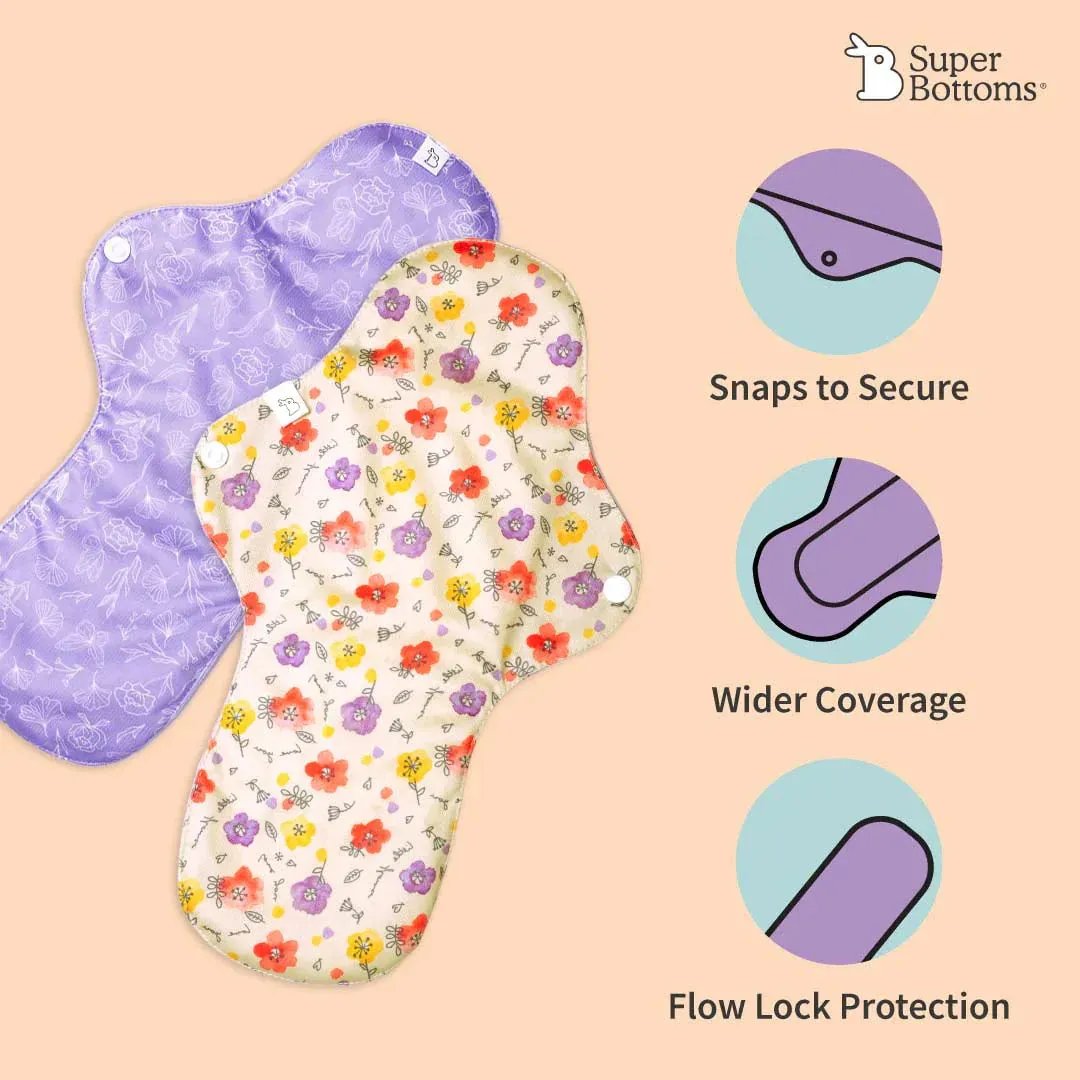 Period Underwear (Lilac) Starter Pack and 2 pack Flow Lock Cloth Pads