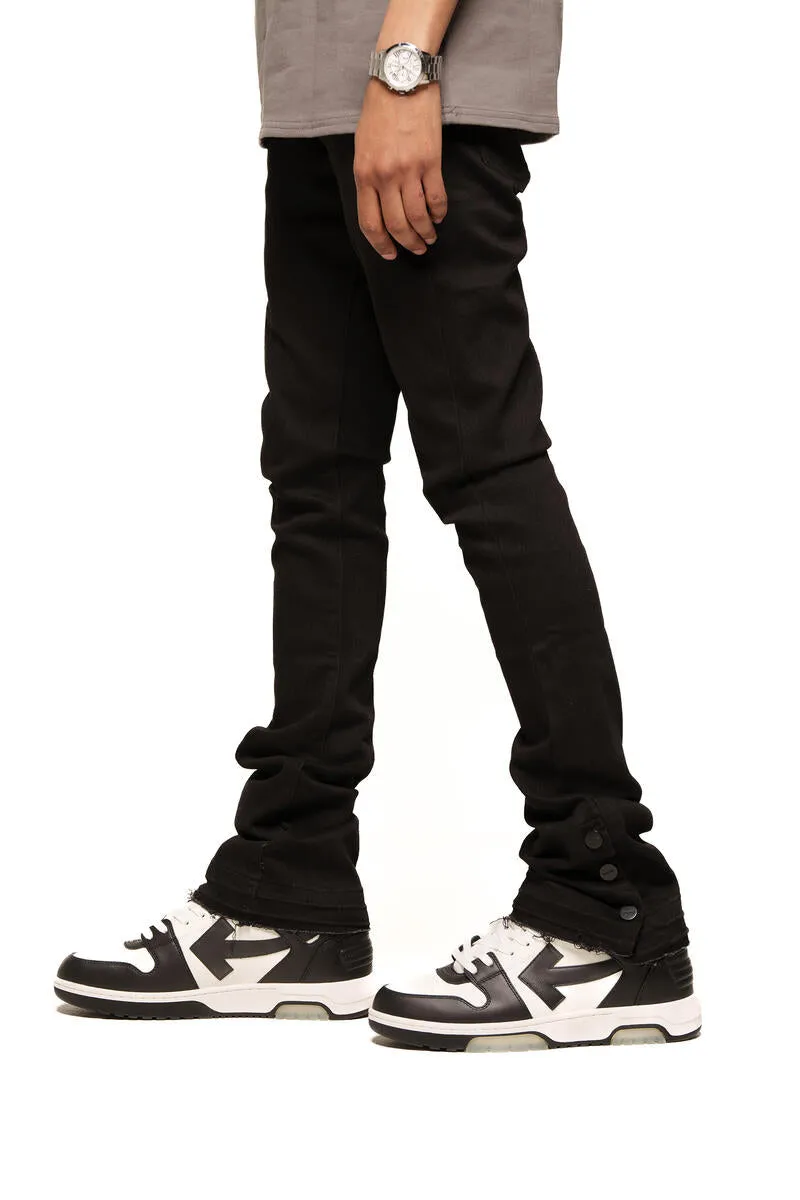 Pheelings EMOTIONALLY DRIVEN FLARE STACK DENIM (JET BLACK)