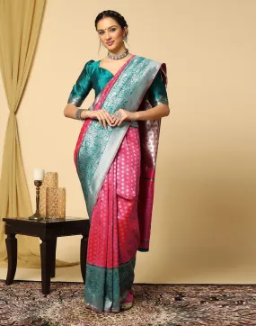 Pink Silk Saree