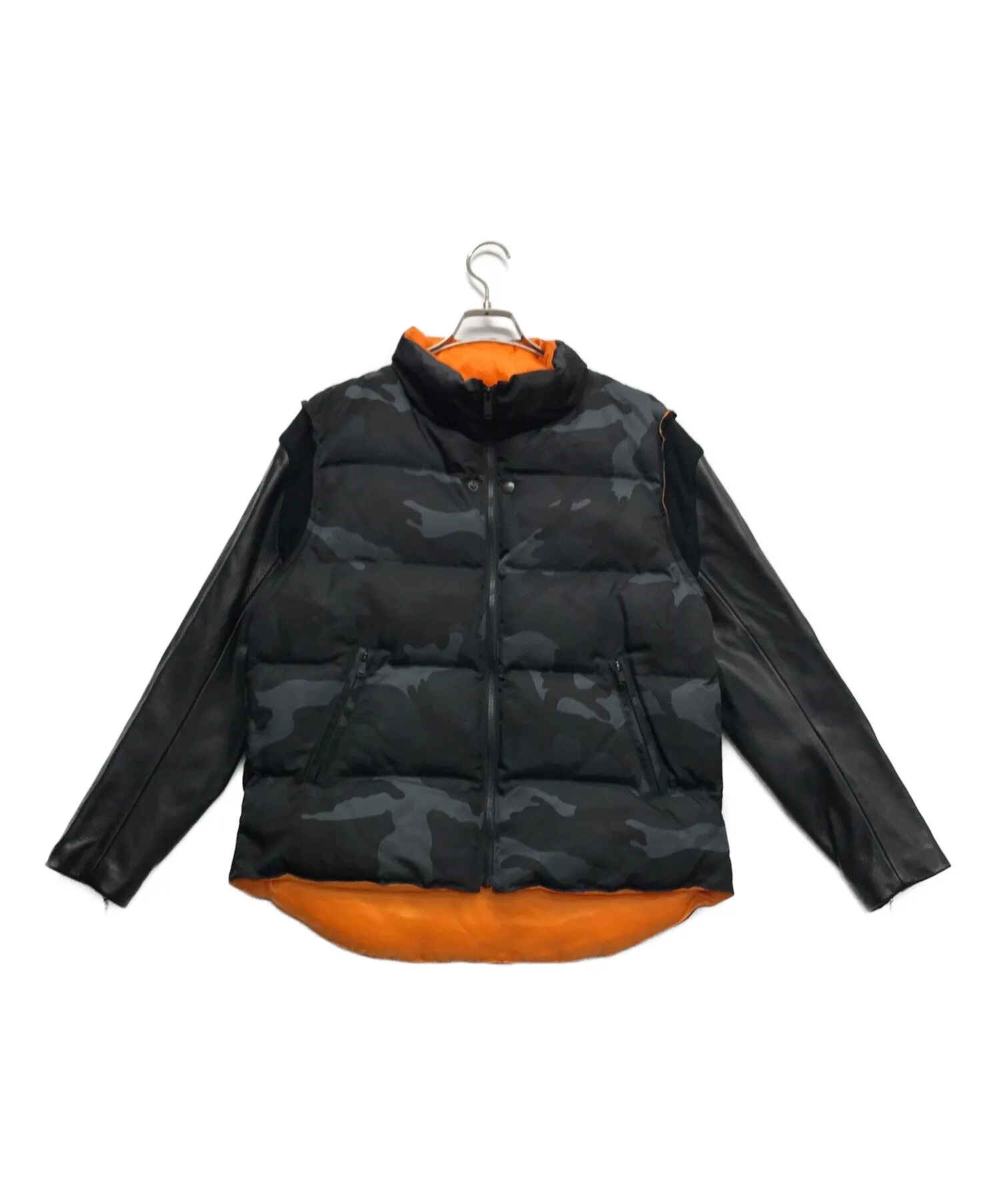 [Pre-owned] UNDERCOVER Leather sleeve down jacket down jacket jacket down UC1A9201