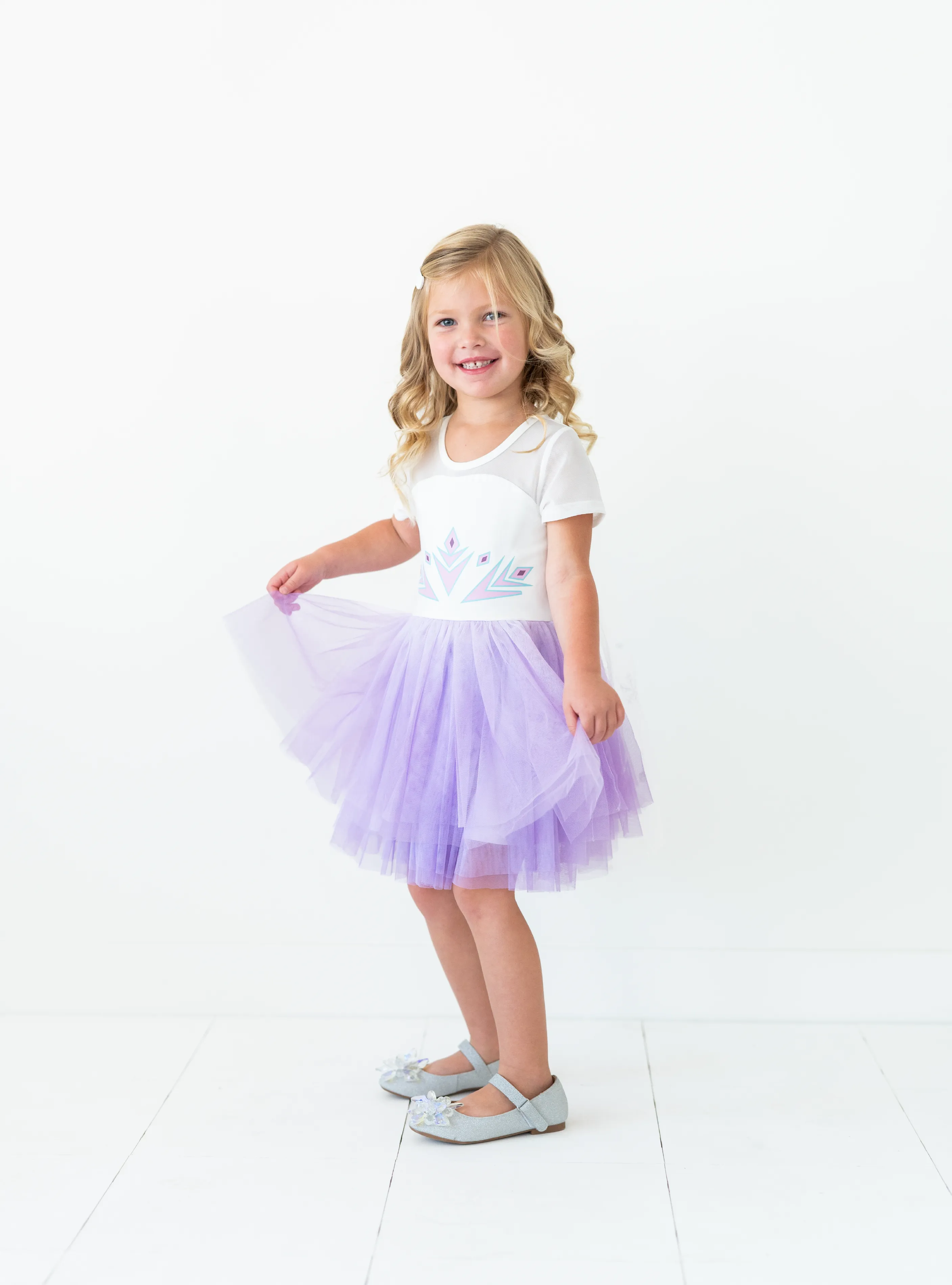 PREORDER - Shimmery Snowflake Princess Dress