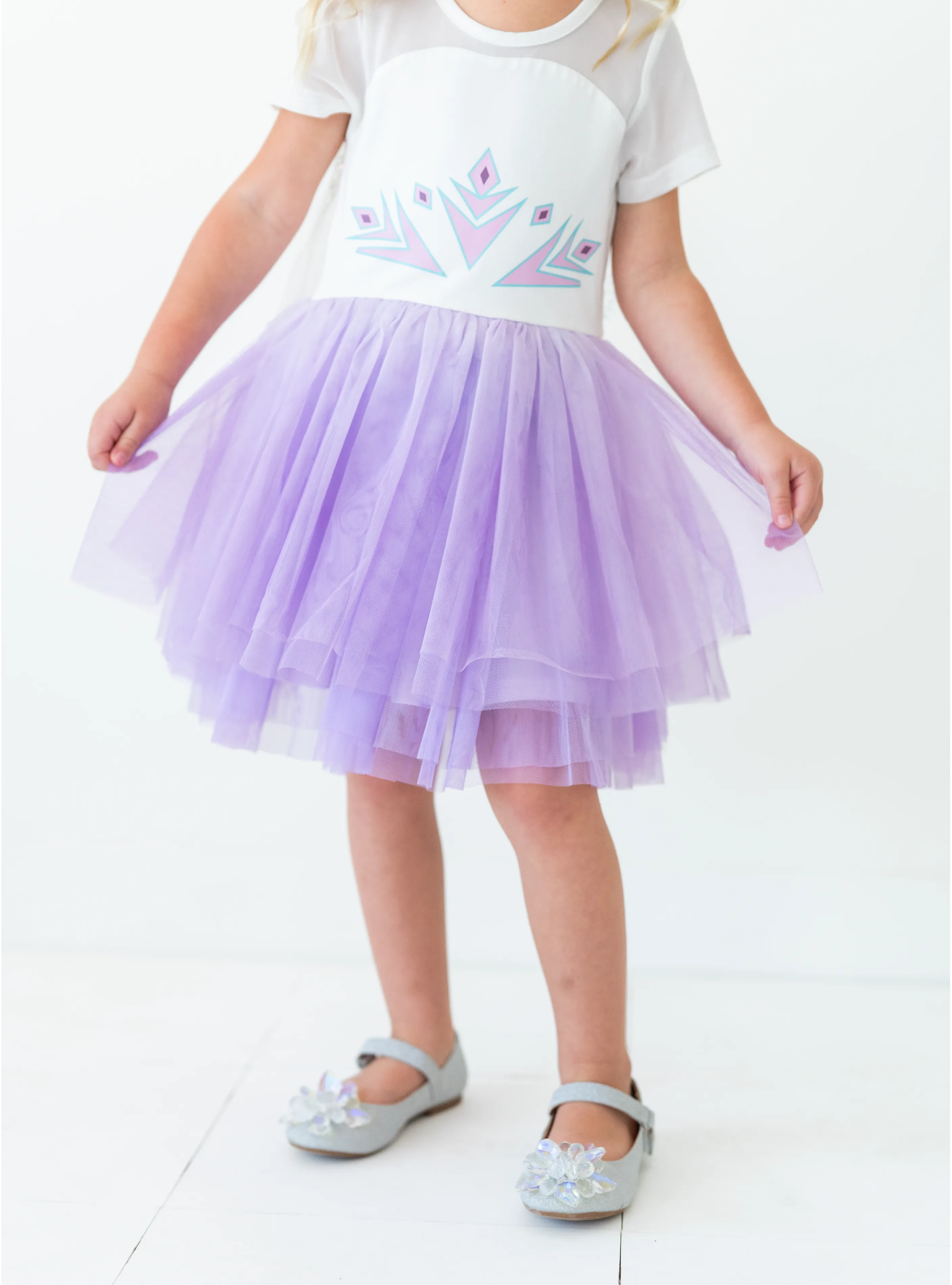 PREORDER - Shimmery Snowflake Princess Dress