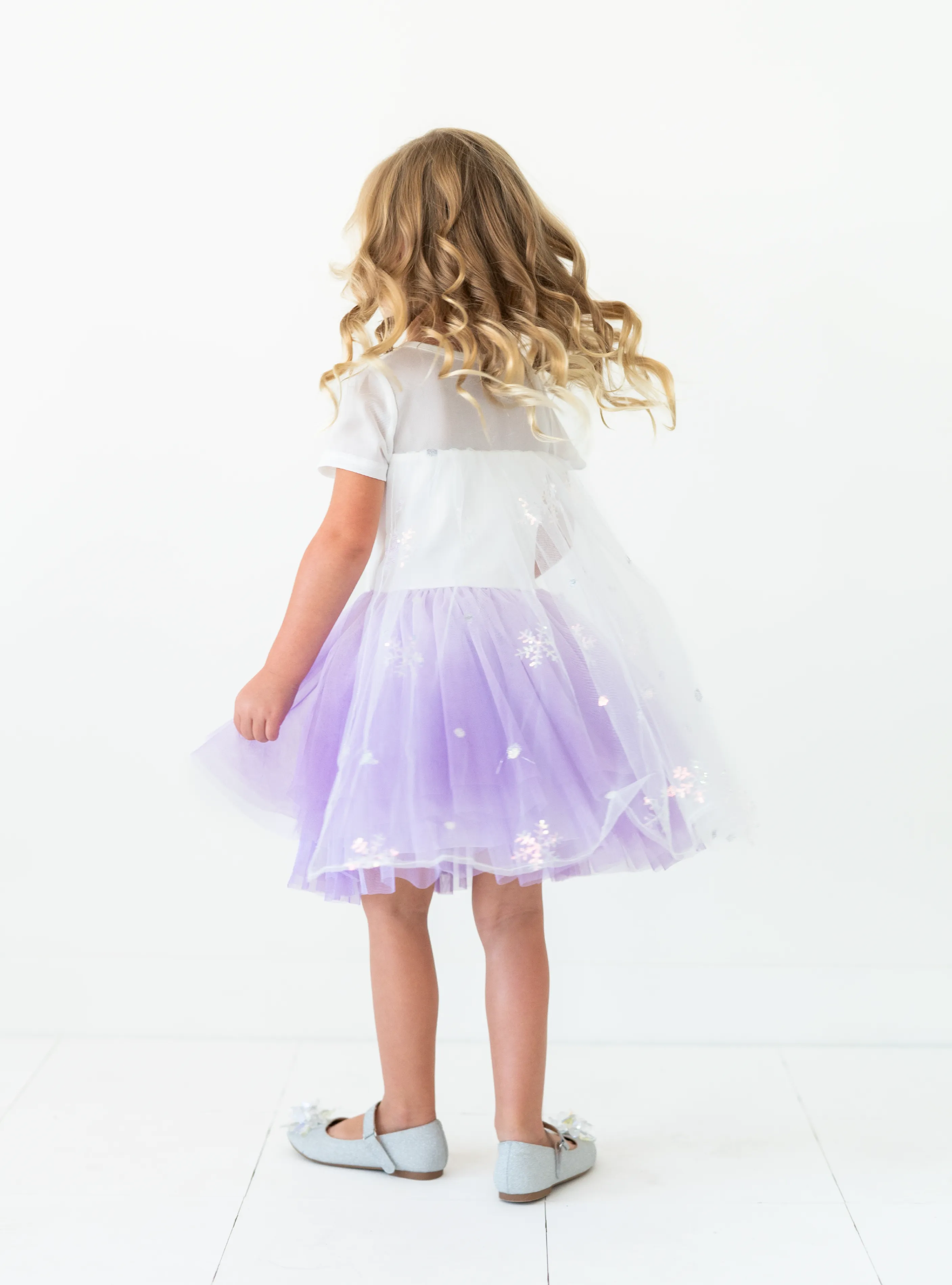 PREORDER - Shimmery Snowflake Princess Dress