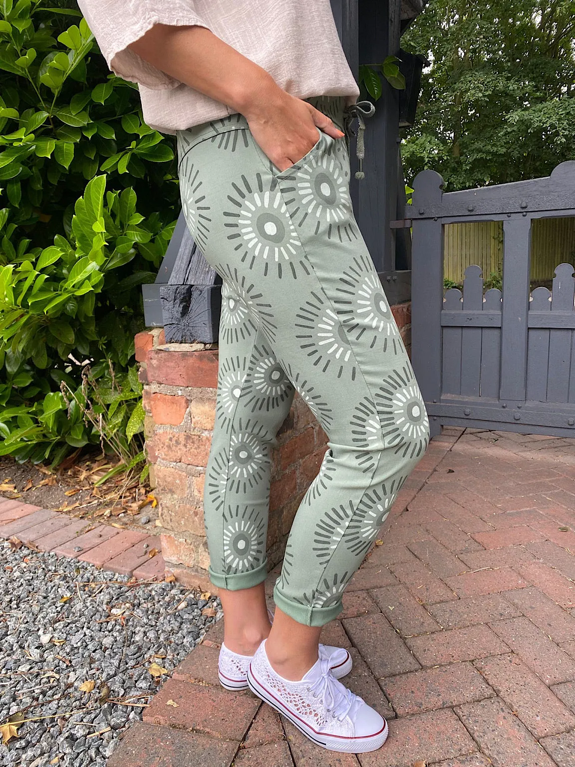 Printed Magic Cargo Trousers