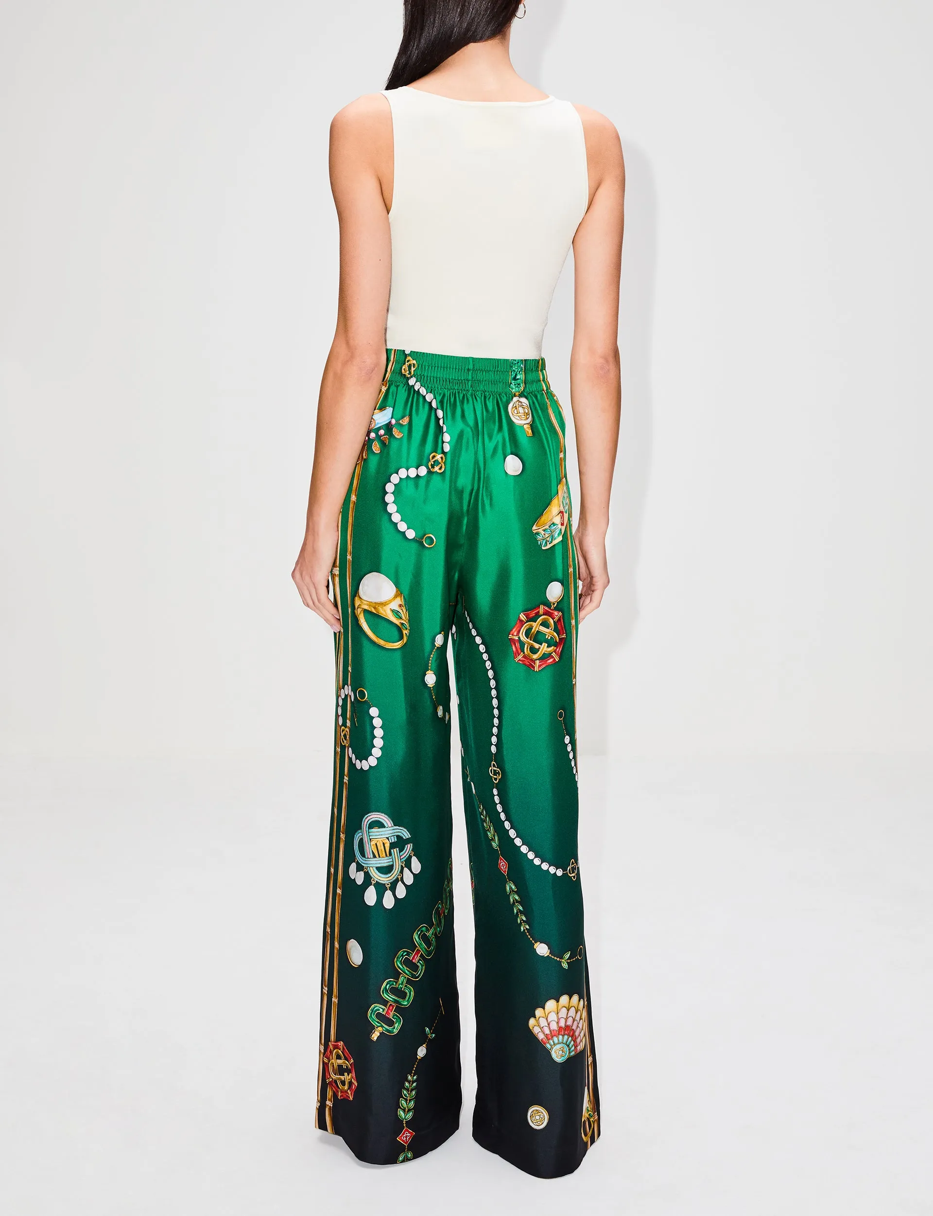 Printed Wide Leg Trouser