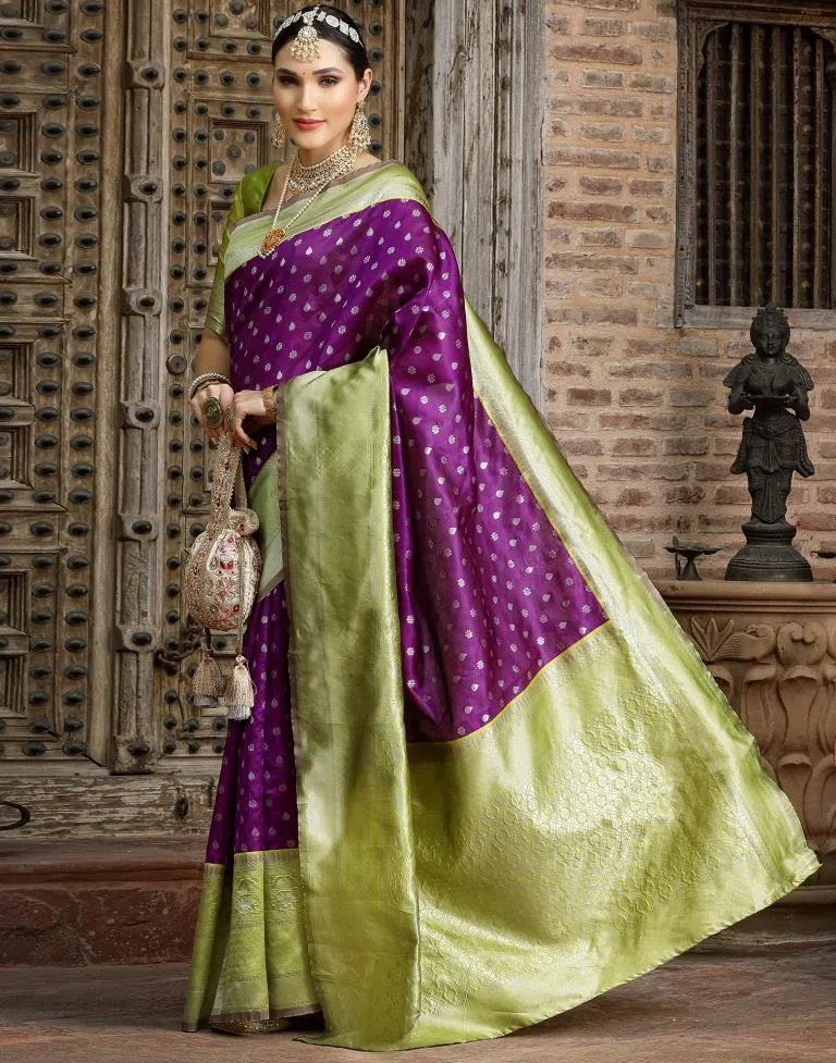 Purple Silk Saree