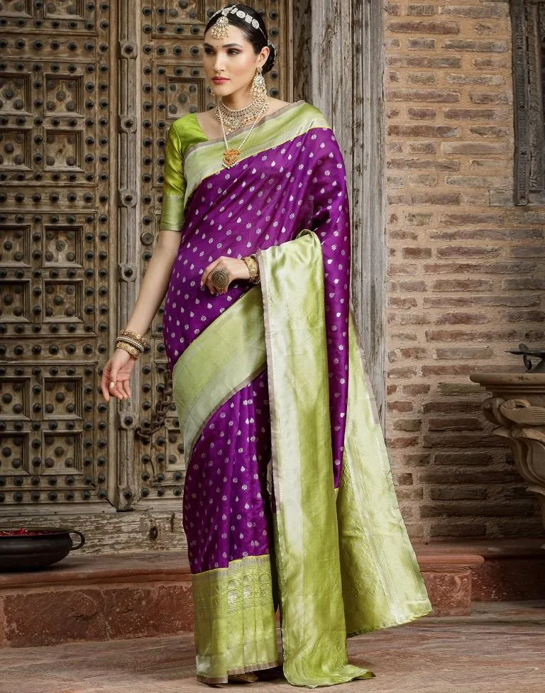 Purple Silk Saree