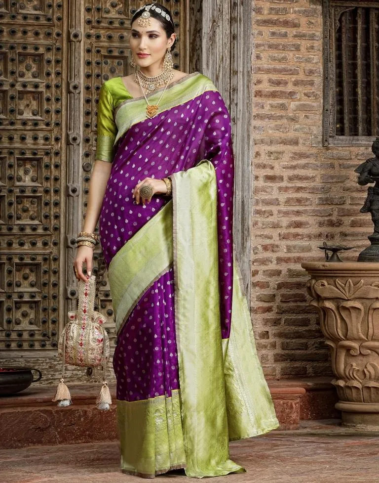 Purple Silk Saree