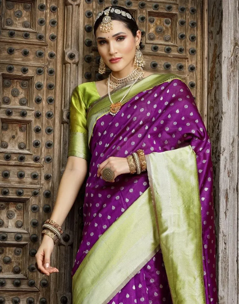 Purple Silk Saree