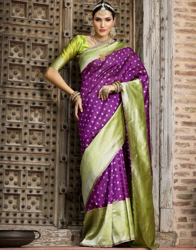 Purple Silk Saree