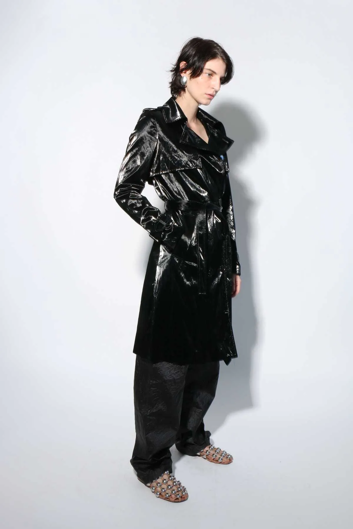 Rainwear Trench Coat - Black