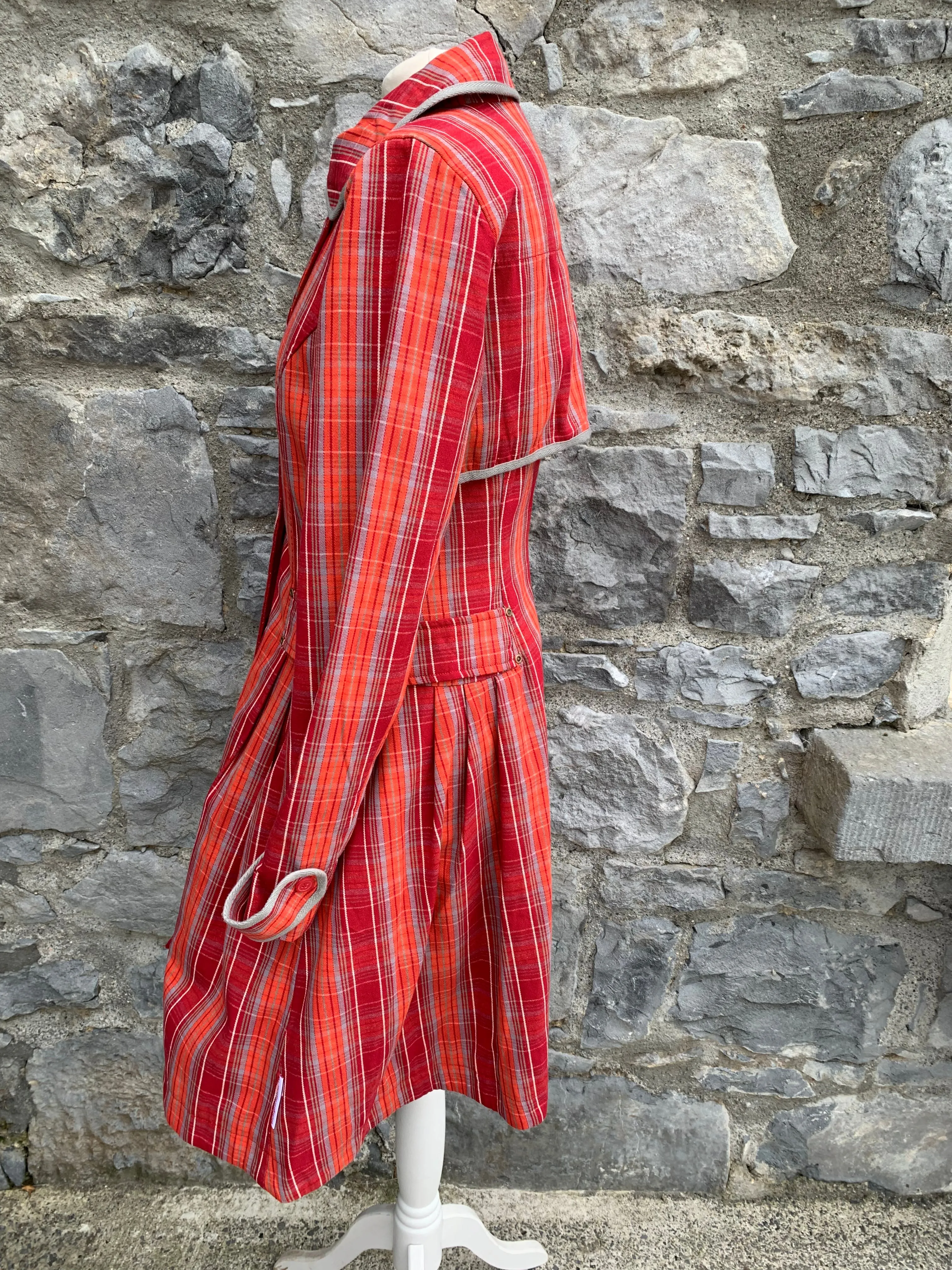 Red check coat  uk 10-12