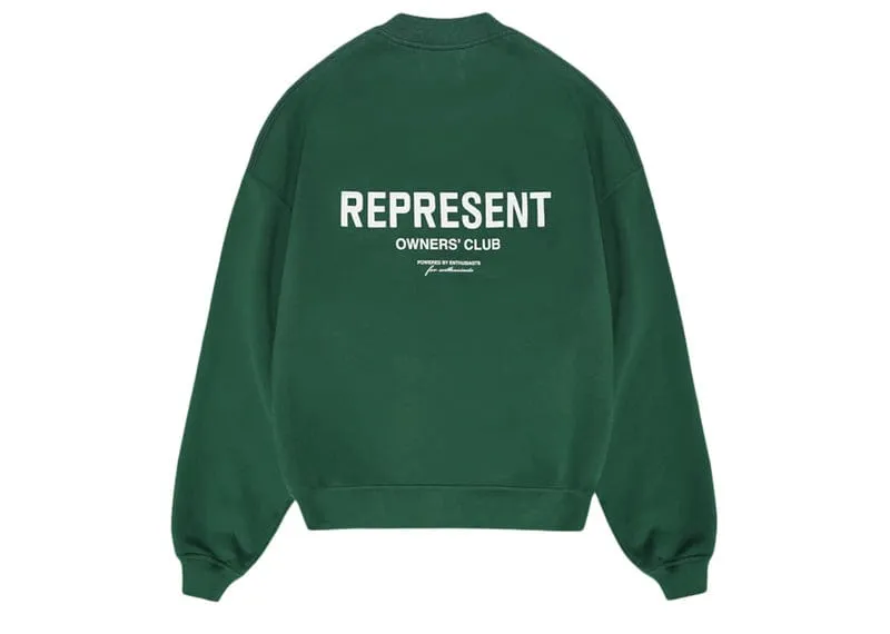 Represent Owner's Club Sweater Racing Green/White