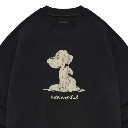 Retriever Club  |Crew Neck Unisex Street Style Long Sleeves Plain