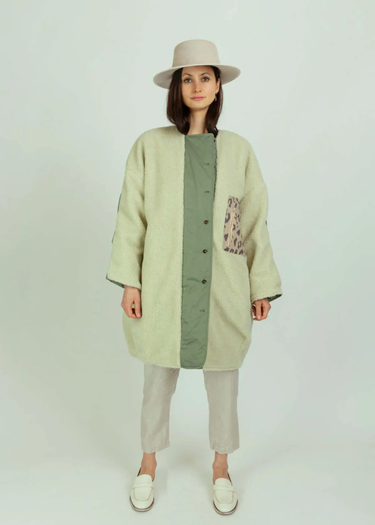 Reversible Hug Coat - Eucalyptus