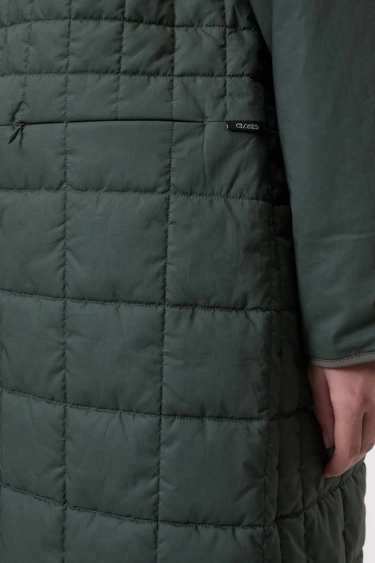 Reversible Quilted Coat - Pini Green