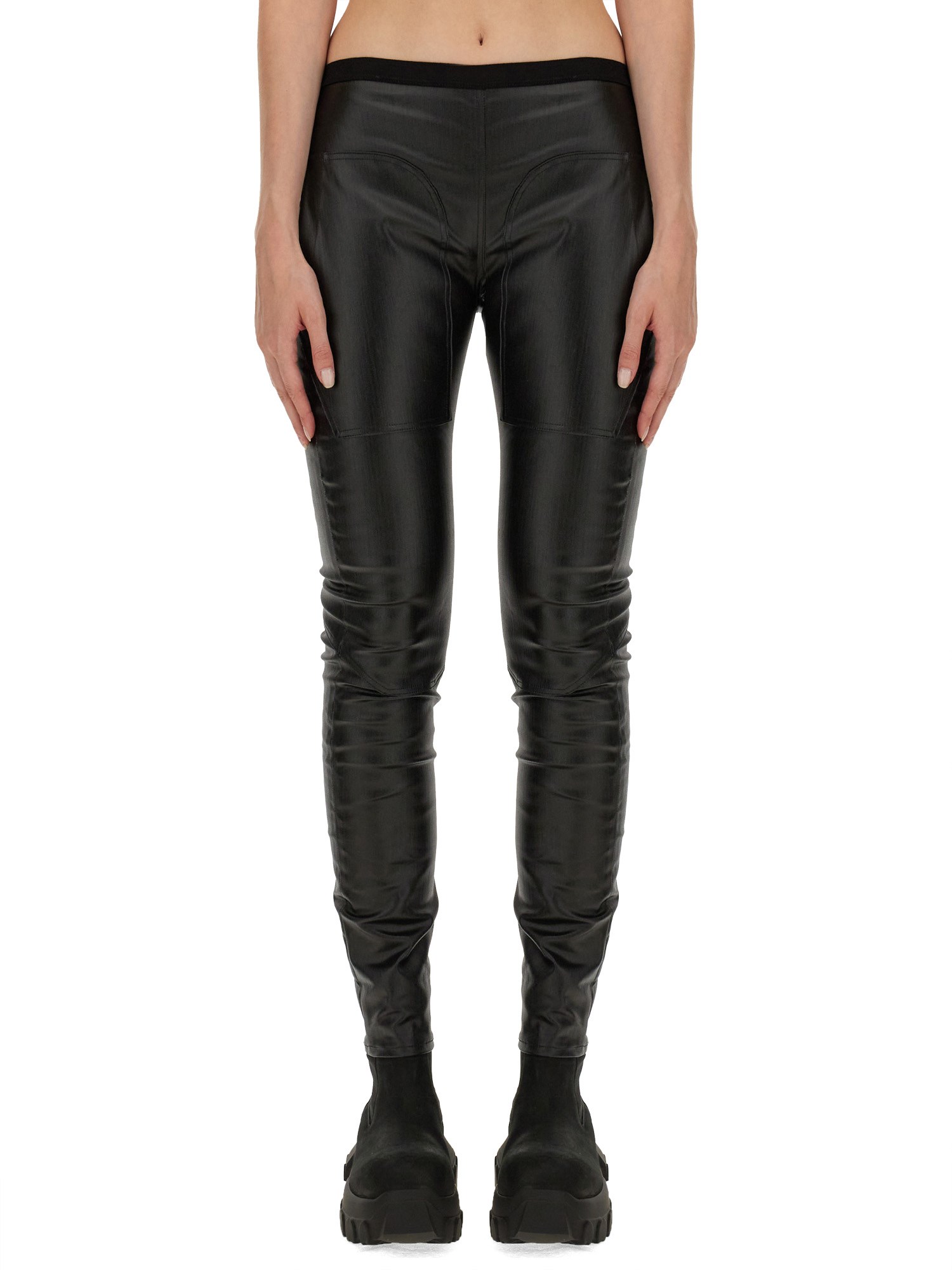 RICK OWENS    COTTON DENIM LEGGINGS