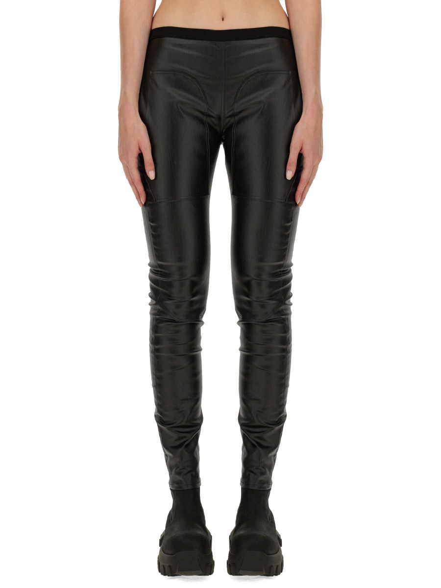 RICK OWENS    COTTON DENIM LEGGINGS