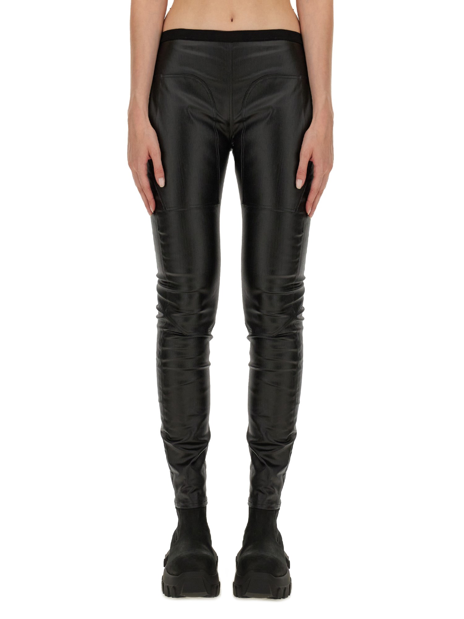 RICK OWENS    COTTON DENIM LEGGINGS