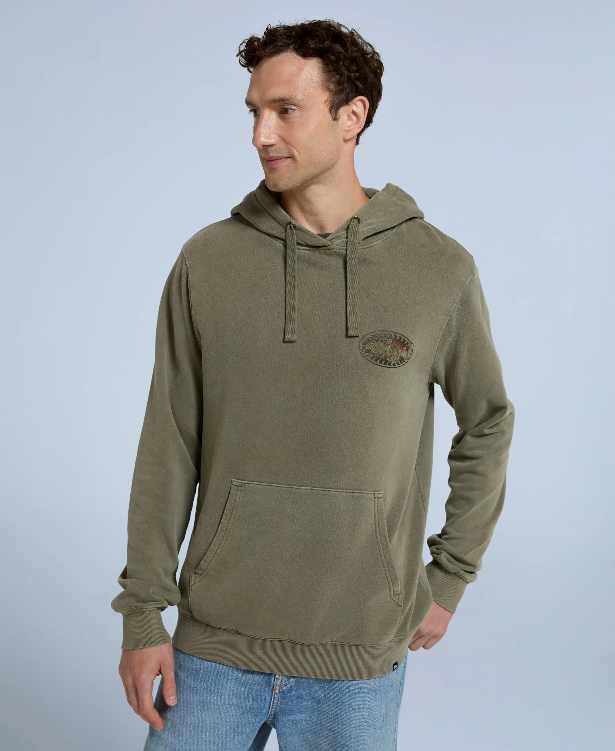 River Mens Hoodie - Khaki