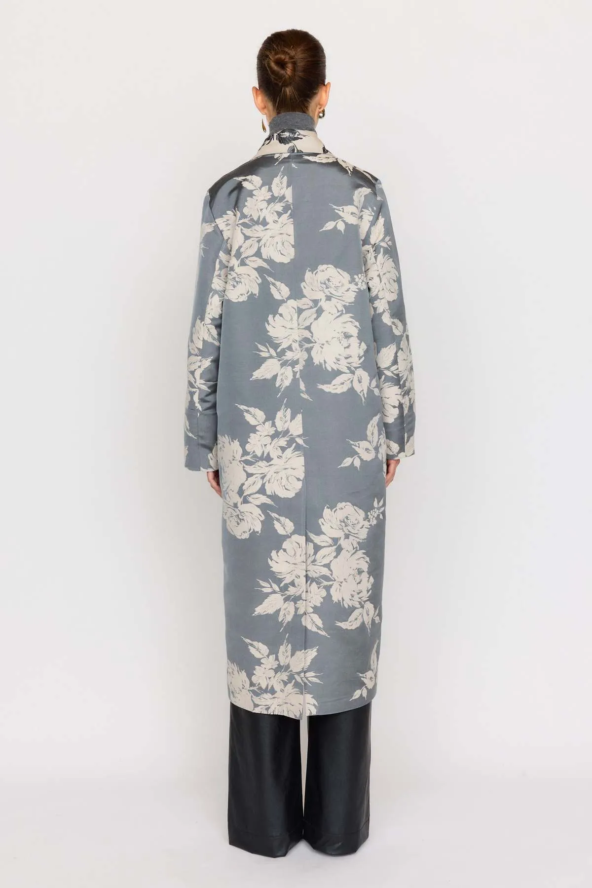 Rochelle Coat - Ivory Rose Placed