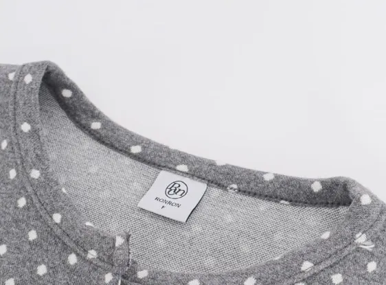 RONRON  |Plain Cotton Logo Cardigans