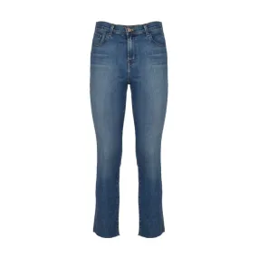 RUBY JEANS HIGH RISE CROP CIGARETTE Woman Medium denim