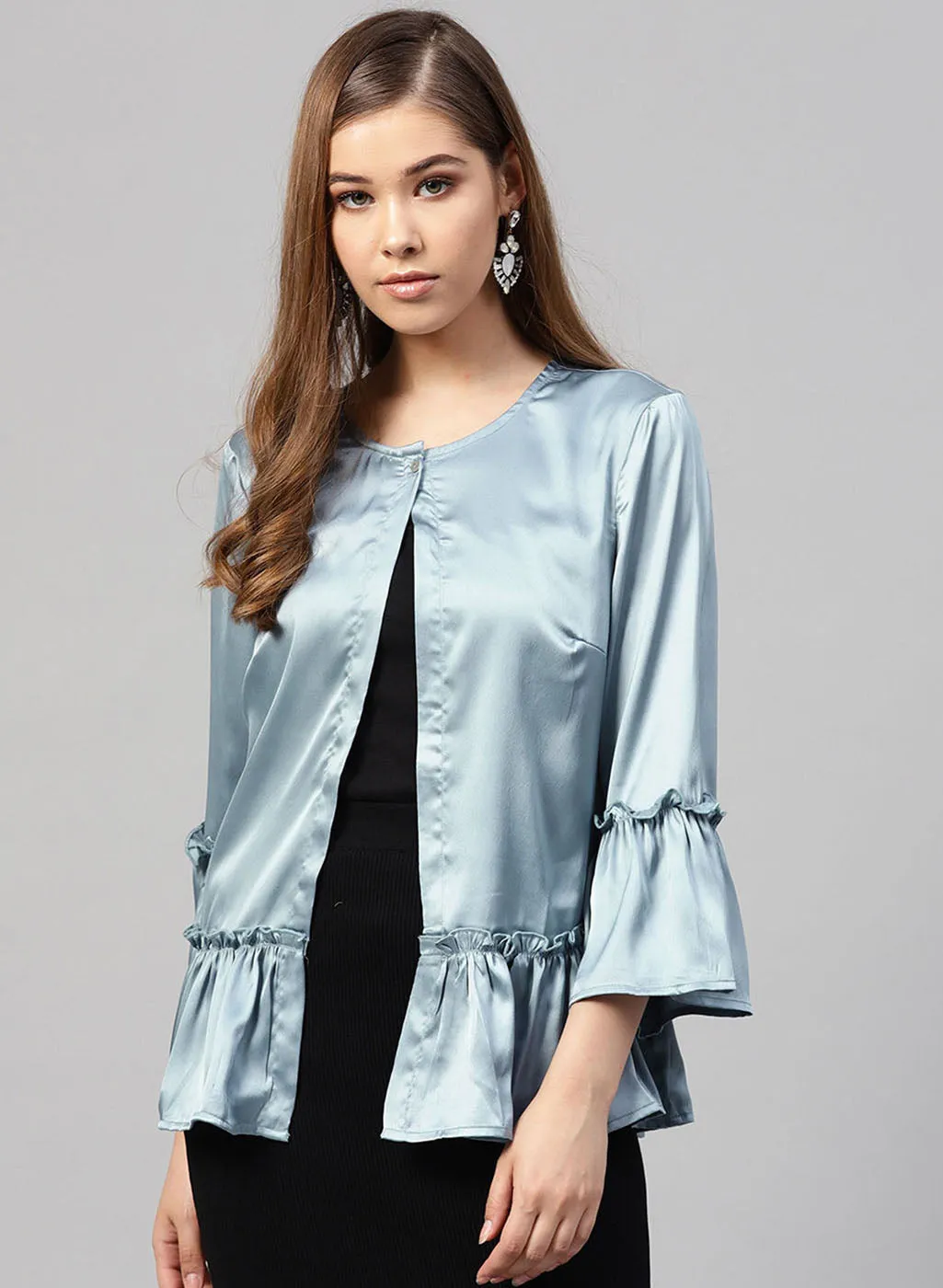 Ruffle Peplum Cape