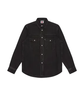 RUNNING DOG DENIM SHIRT - BLACK