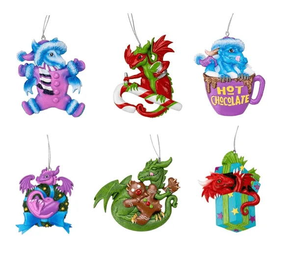 Ruth Thompson Cute Dragons Ornament Set