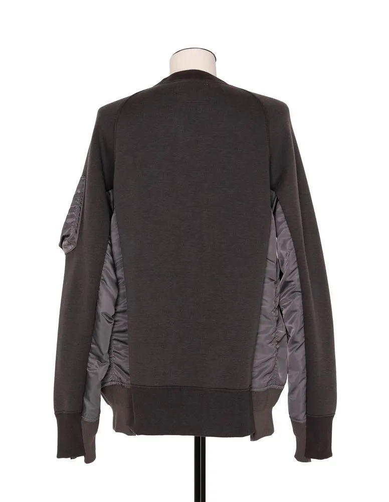 sacai  |Crew Neck Unisex Nylon Blended Fabrics Street Style