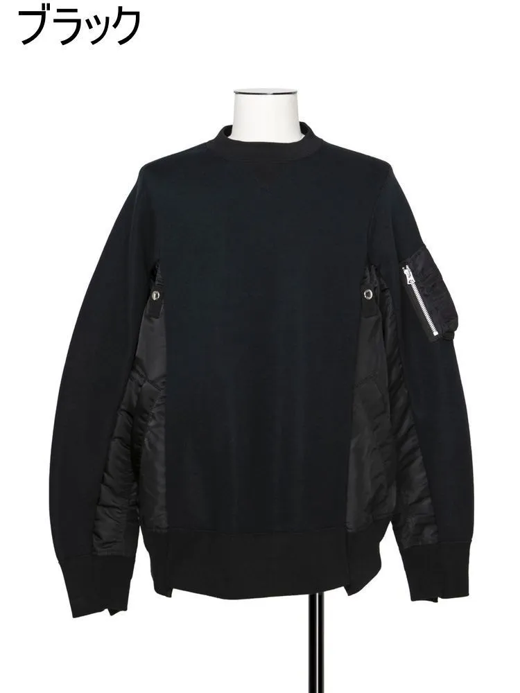 sacai  |Crew Neck Unisex Nylon Blended Fabrics Street Style