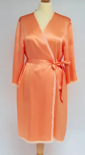 SALE Vintage Pure Silk Short Robe (in stock, 3 day delivery)