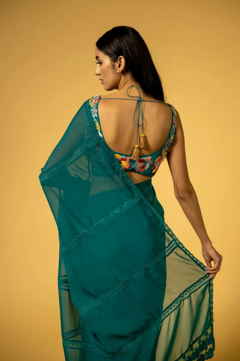 Saree - Teal