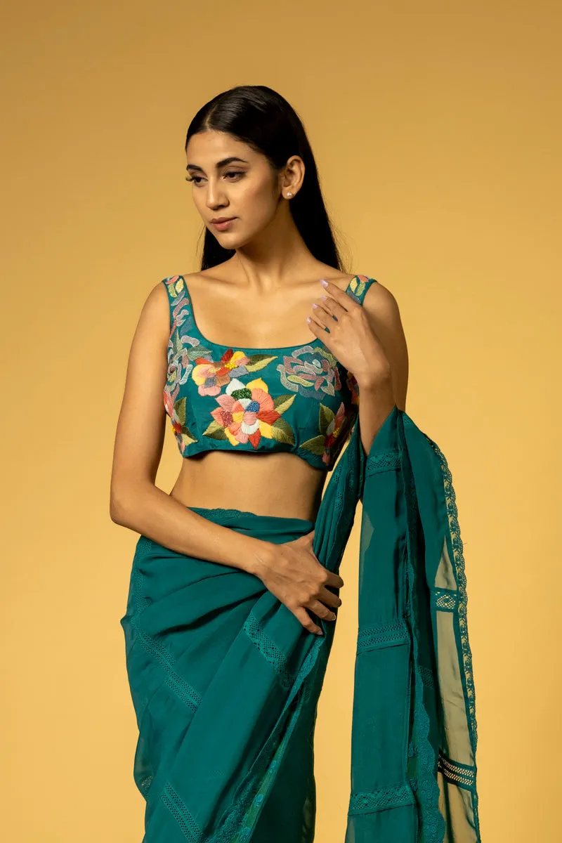 Saree - Teal