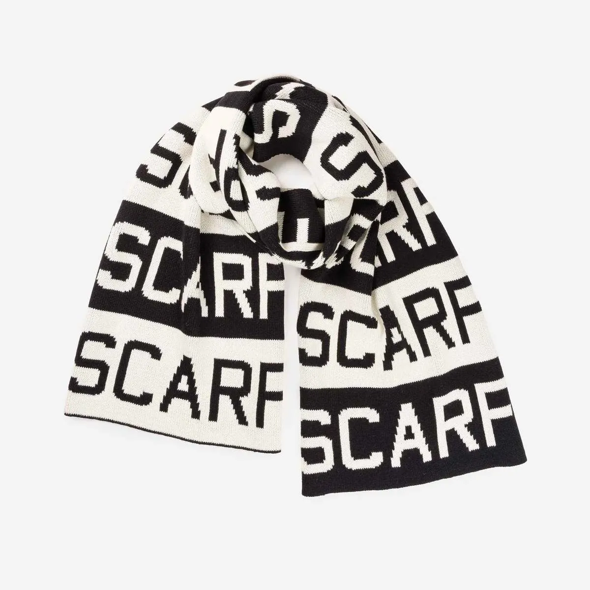 Scarf Scarf Scarf - Black/White/Rainbow