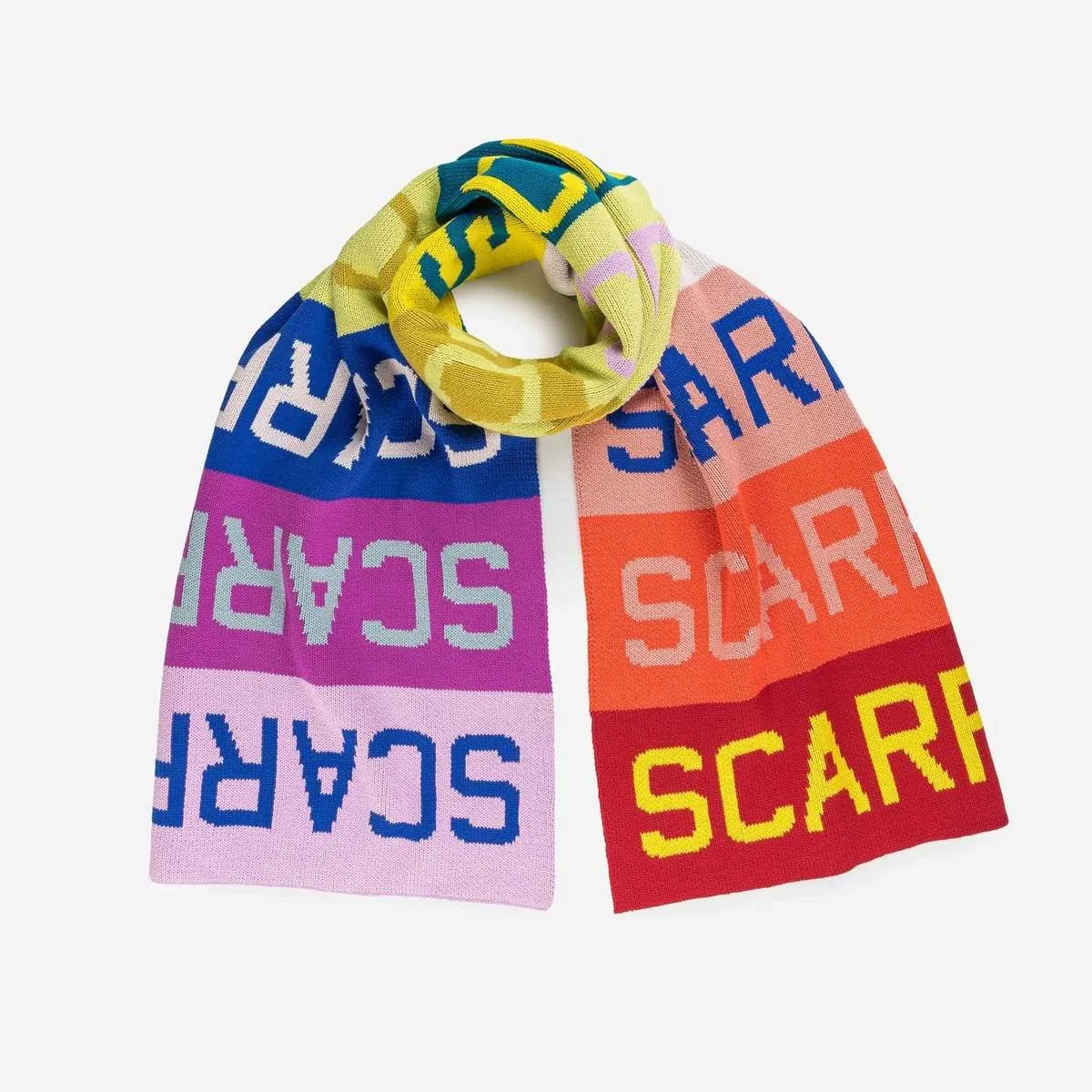 Scarf Scarf Scarf - Black/White/Rainbow