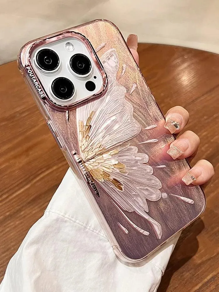 SCCPC219 Cute Phone Case For iPhone 11, 12, 13, 14, and 15 series - Glitter Shinny Butterfly