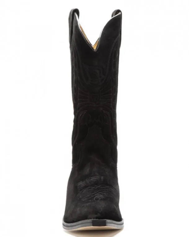 Sendra Boots men's black suede cowboy boots