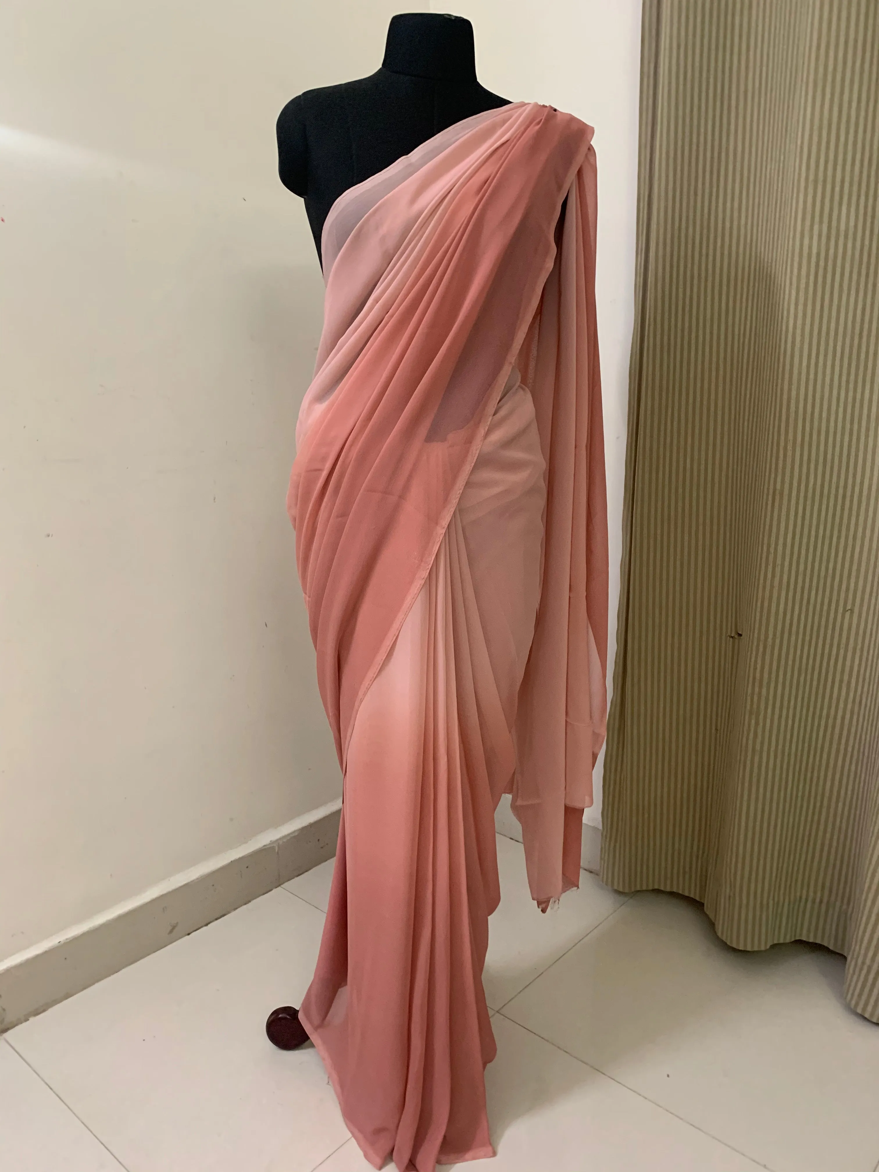 Shaded georgette saree