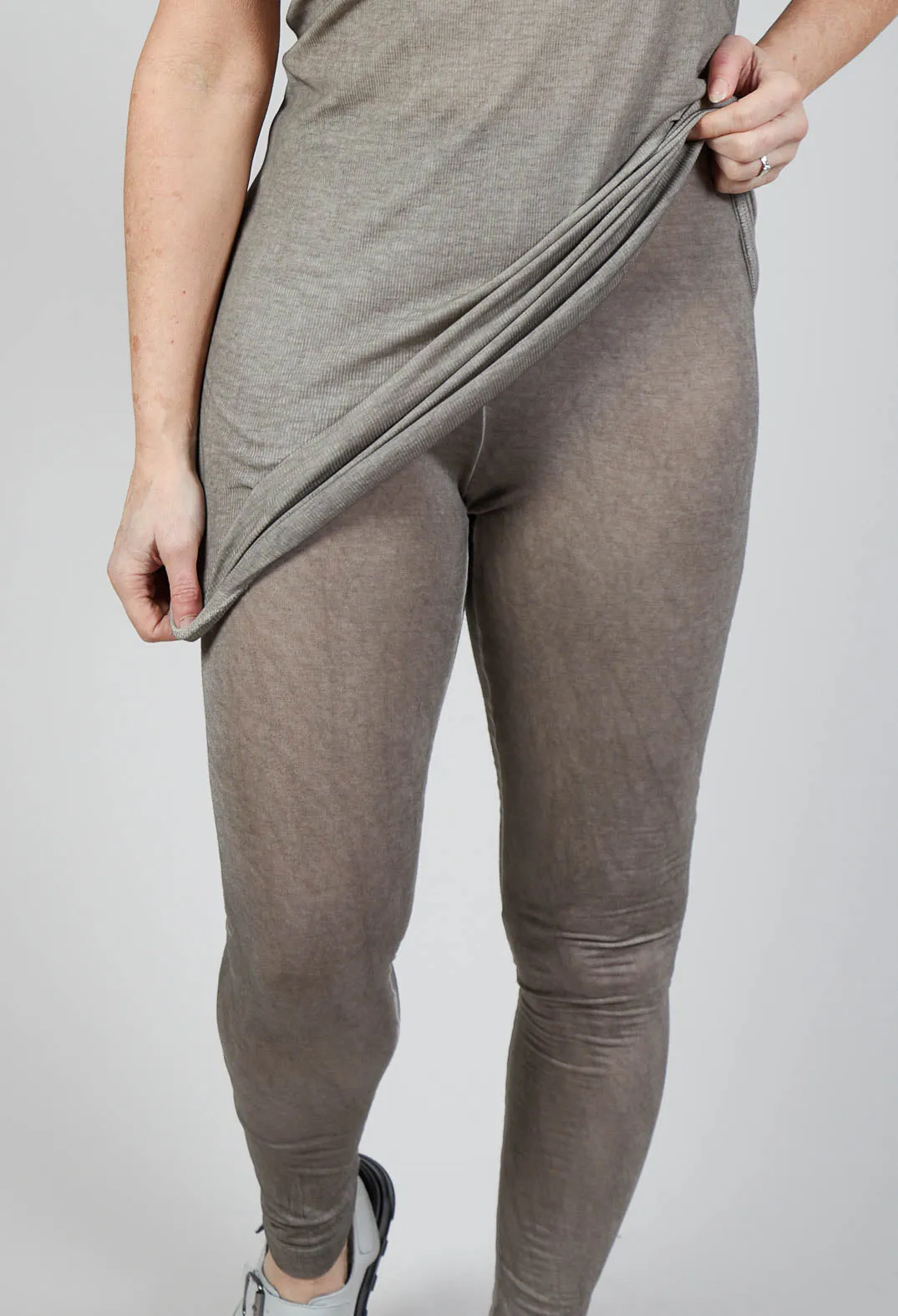 Sheer Leggings in Hay Cloud