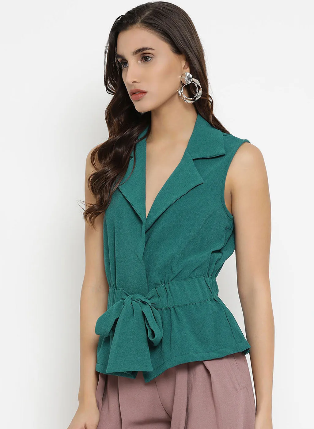 Sleeveless Cape With Elasticated Waist