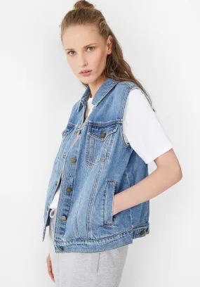 Sleeveless Denim Jacket