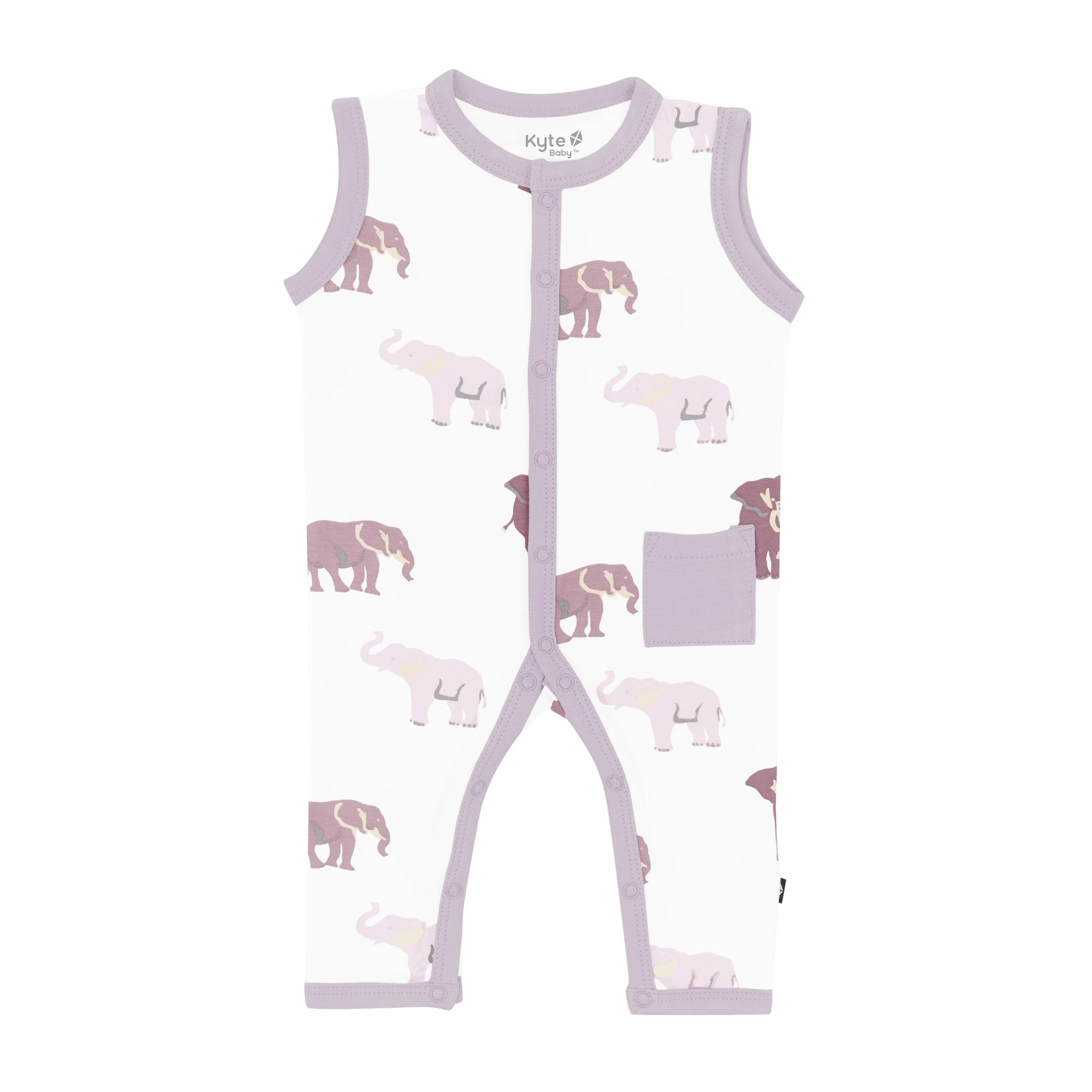 Sleeveless Romper in Elephant