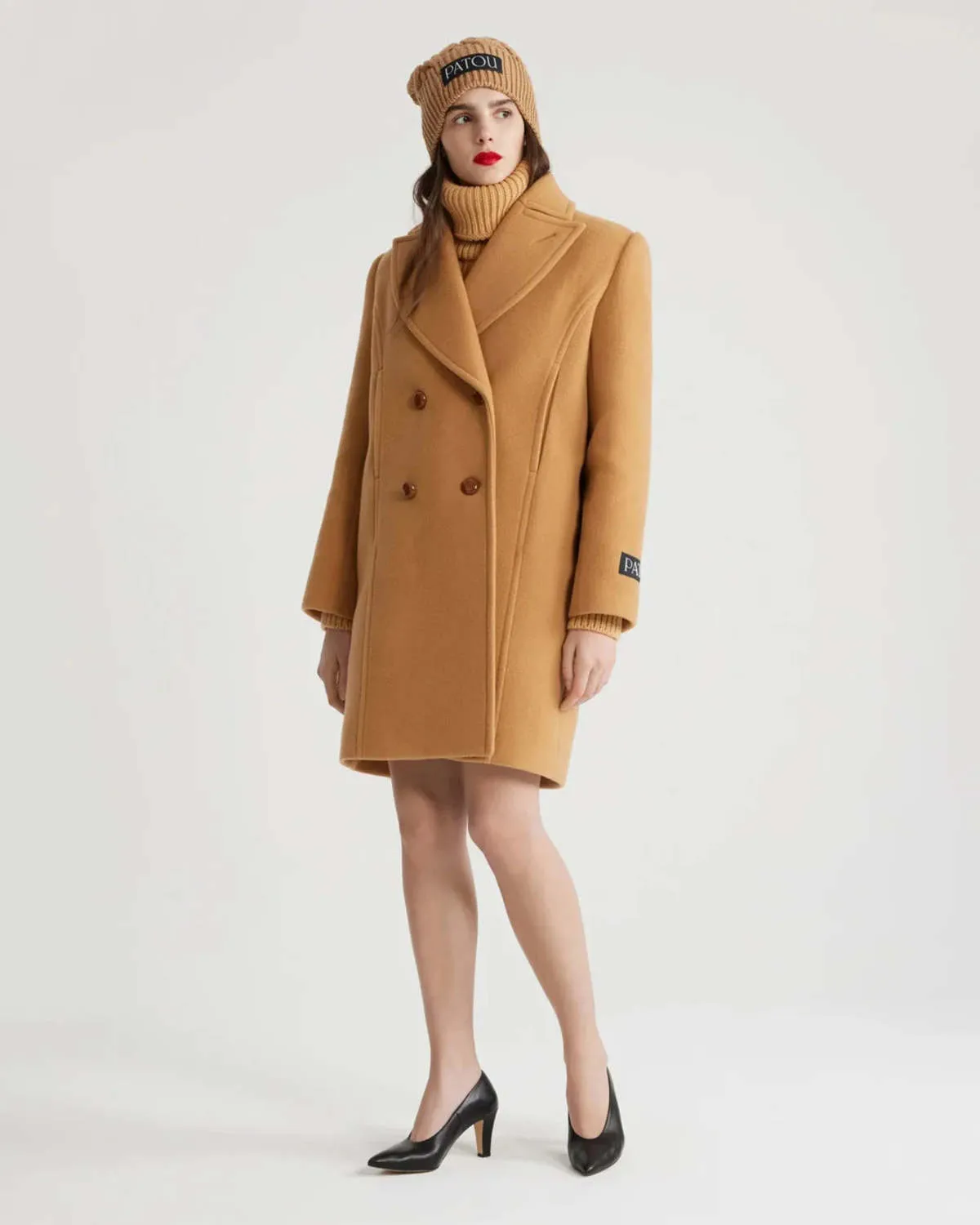 Soft Tailored Coat - Biscuit 