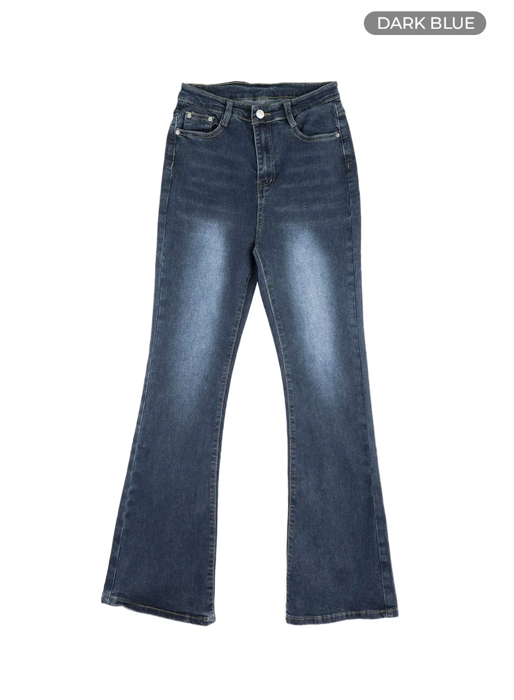 Solid Flared Jeans OM411