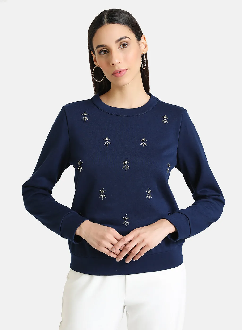 Spaced Embellished Pullover