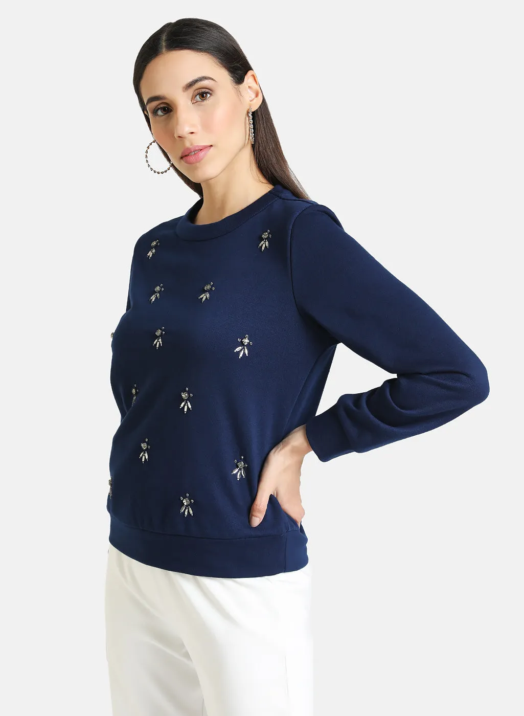 Spaced Embellished Pullover