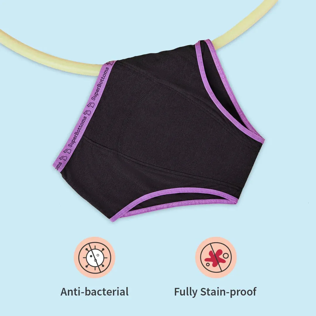 Starter Pack - Period Underwear (Lilac) and Pack of 2 Flow Lock Cloth Pads